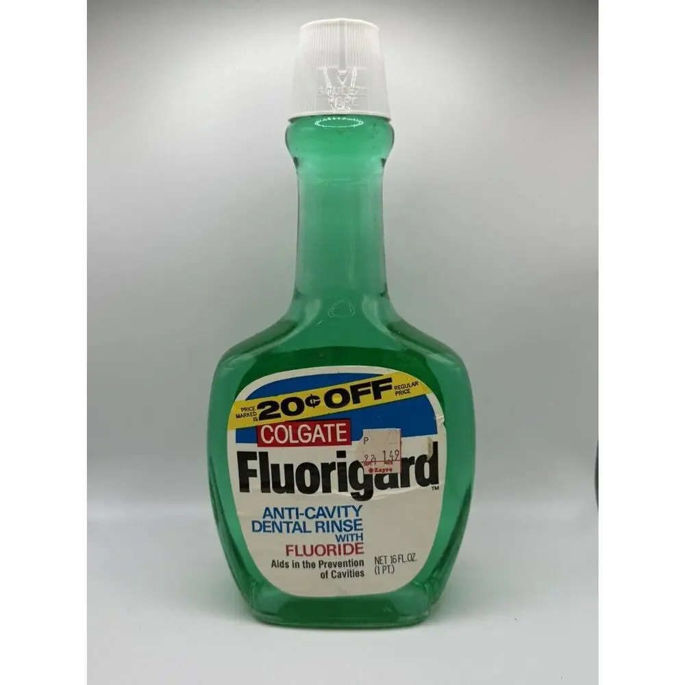 Vtg Colgate Mouthwash Rinse Collectible Glass
